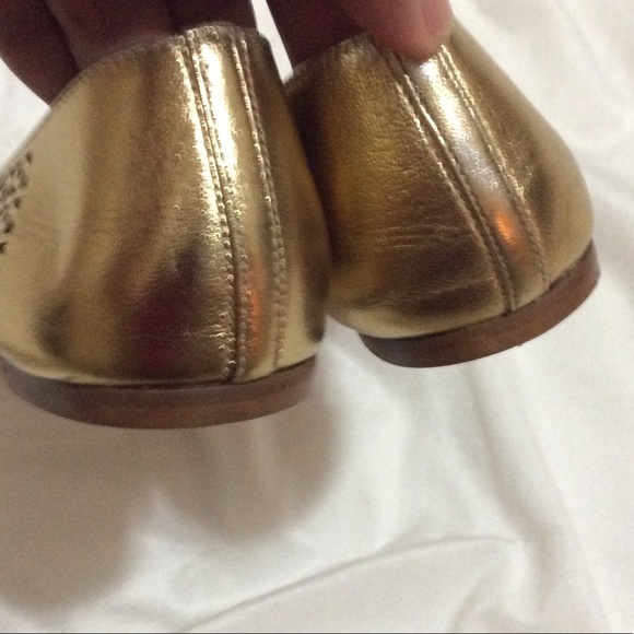 J.Crew gold leather laser ballet MADE IN ITALY 7 - Picture 5 of 8
